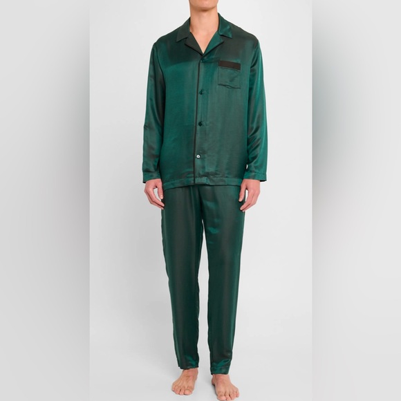 HANRO Men's Selection 140th Anniversary Silk blend Long Pajama Set NWT Size M - Picture 1 of 6